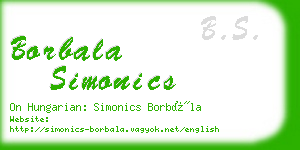 borbala simonics business card
